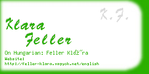 klara feller business card